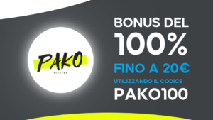 Bonus benvenuto sport PAKO100