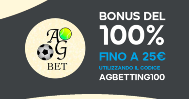 Bonus Benvenuto AGBETTING100