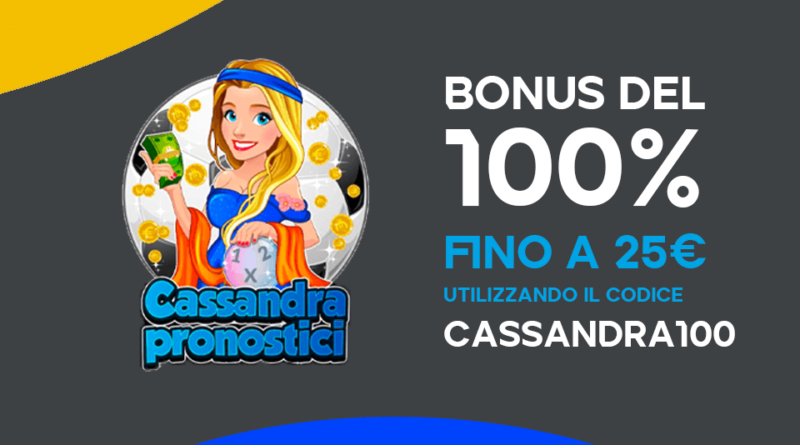 Bonus Benvenuto Sport CASSANDRA100