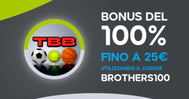 Bonus Benvenuto BROTHERS100