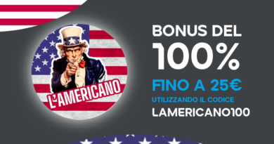 Bonus benvenuto sport lamericano100