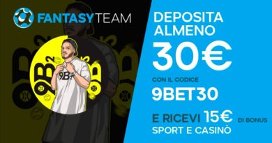 Bonus Ricarica 9BET30